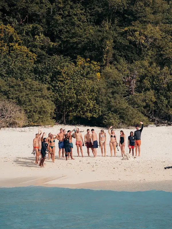 Guests arriving at a beach by expedition boat